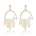  2019 Latest Gold Design Hollow Hand Shape Drop Earrings